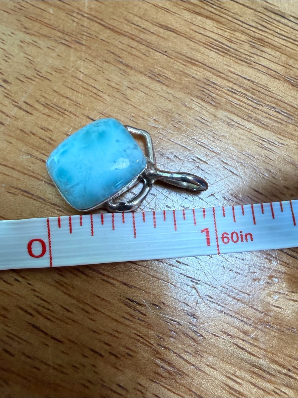 Sterling Silver Larimar Drop Earrings and Pendant Set - Dominican Republic - Picture 4 of 4